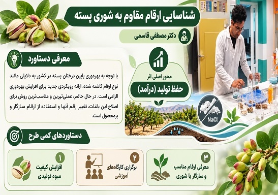 شناسایی ارقام مقاوم به شوری پسته