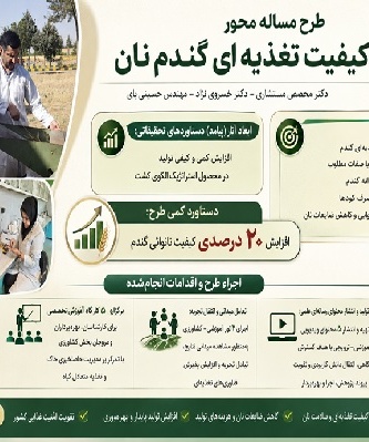طرح مسئله محور ارتقا کیفیت تغذیه ای گندم نان
