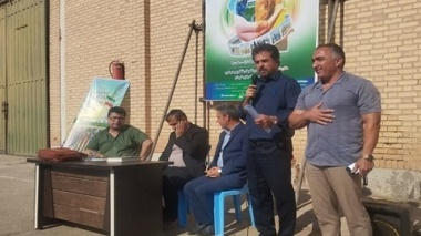 نهمین کاروان ترویج بهره‌وری ویژه الگوی کشت ملی محصولات زراعی با رویکرد تغییر اقلیم در شهرستان بوئین زهرا